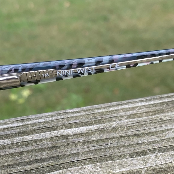 Nine West glasses frames black with leopard print inside 50[]15 135 - Picture 3 of 9